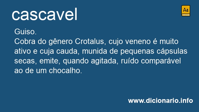 Significado de cascavel