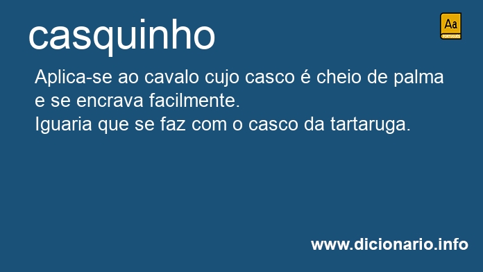 Significado de casquinho