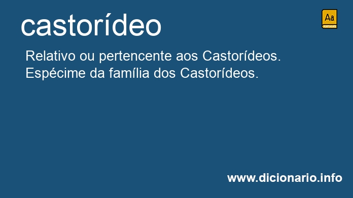 Significado de castordeo