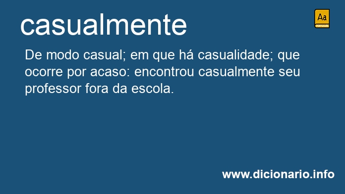 Significado de casualmente