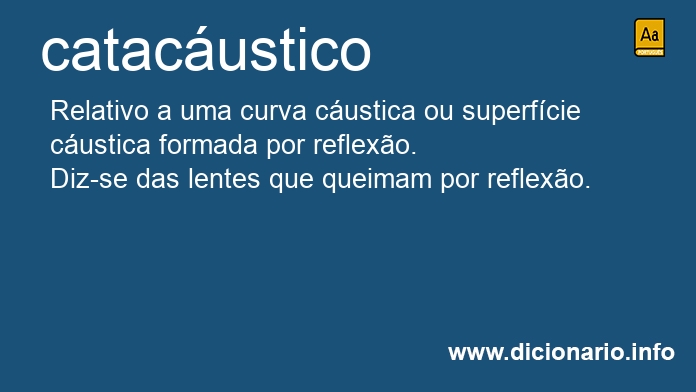 Significado de catacustico