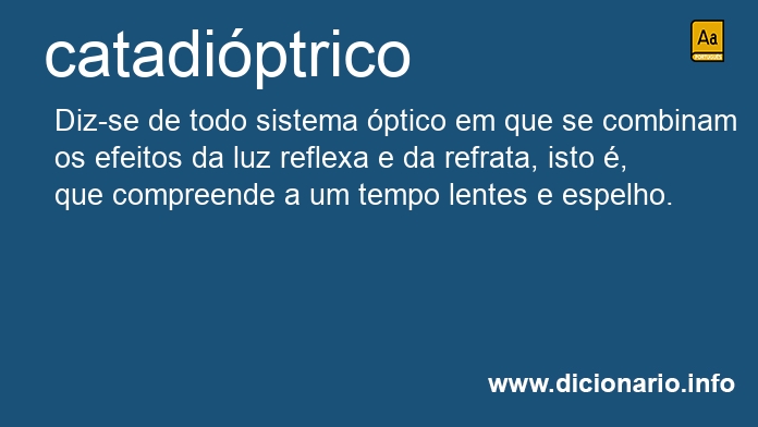 Significado de catadiptricos