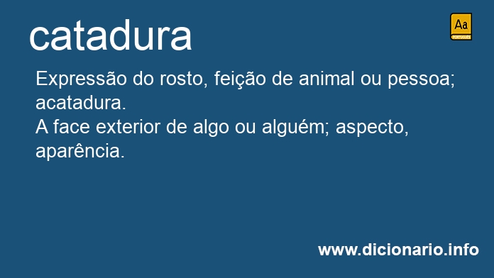 Significado de catadura
