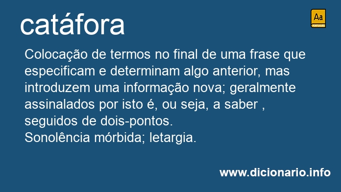 Significado de catfora