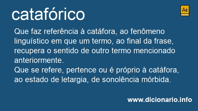 Significado de catafrico