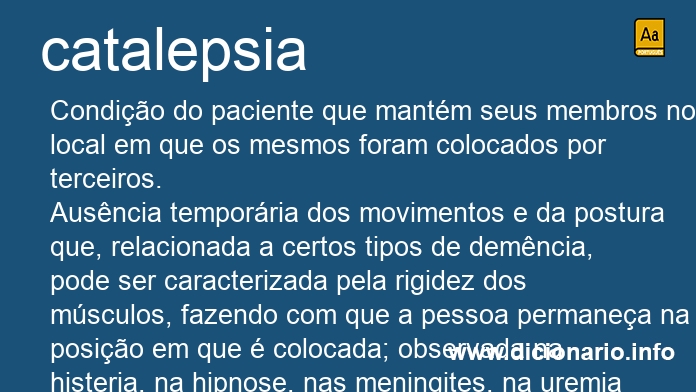 Significado de catalepsias