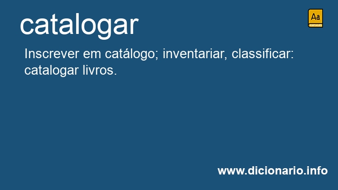 Significado de catalogamos