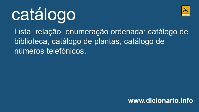 Significado de catlogo