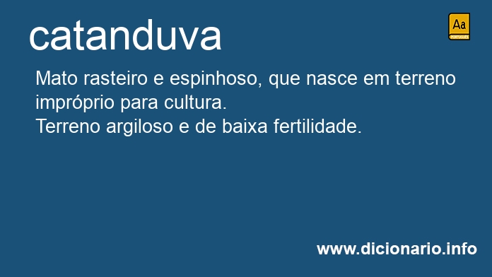 Significado de catanduva