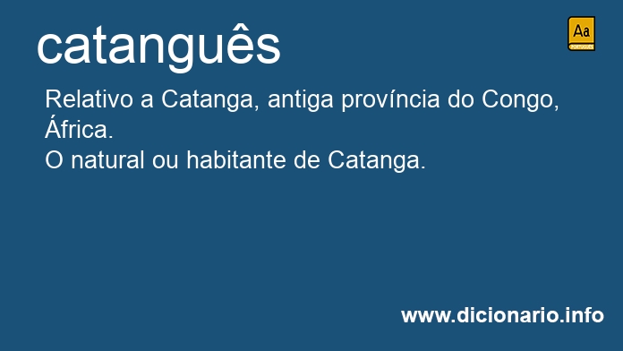 Significado de catanguesa