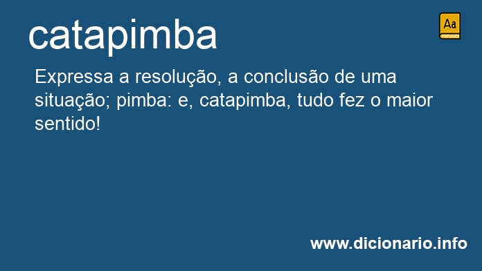 Significado de catapimba