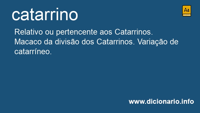 Significado de catarrinos