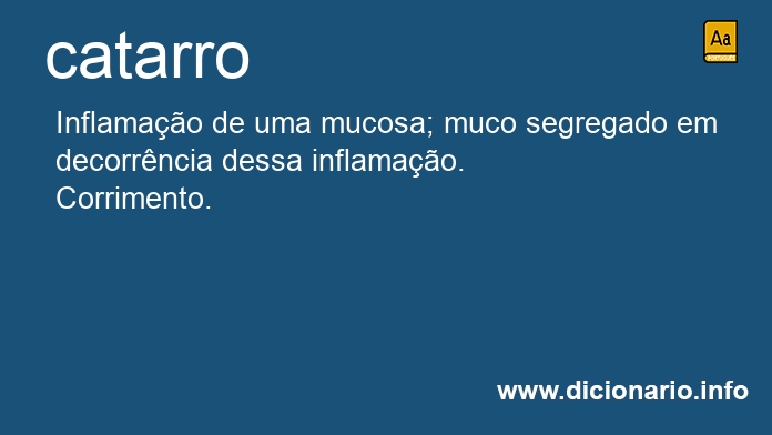 Significado de catarro