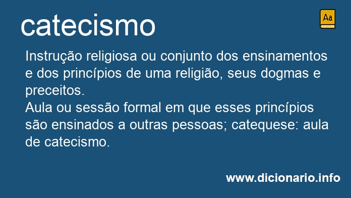 Significado de catecismo