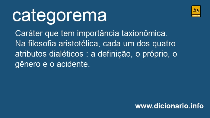 Significado de categorema