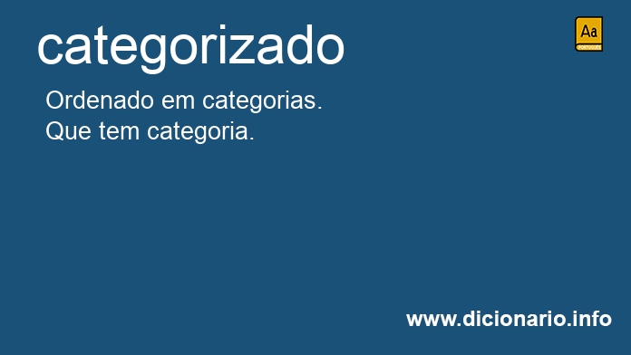 Significado de categorizada