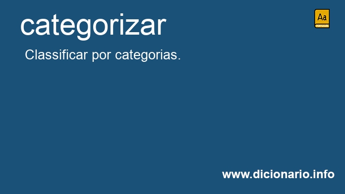 Significado de categorizar
