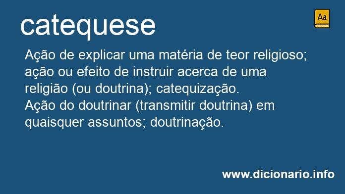 Significado de catequese