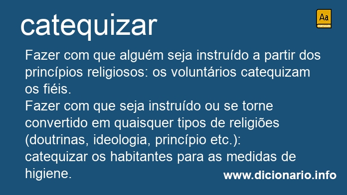 Significado de catequizar