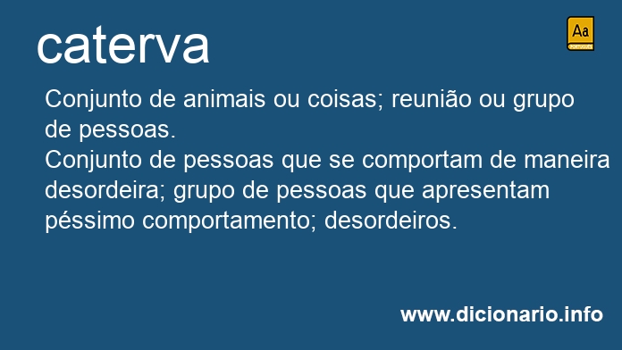 Significado de catervas