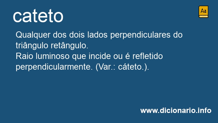 Significado de cateto