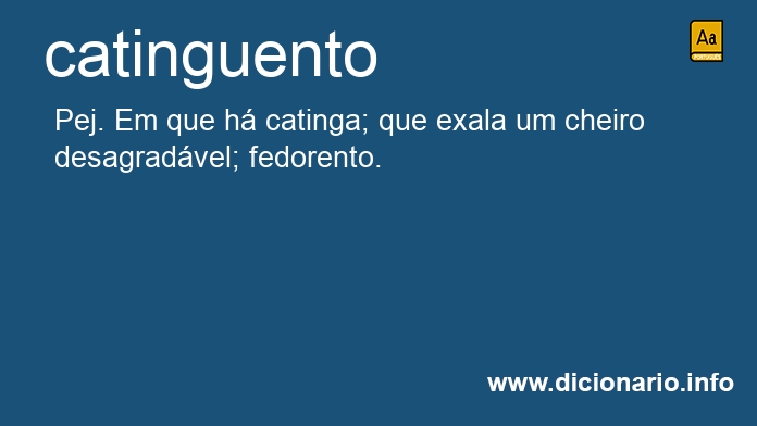 Significado de catinguento