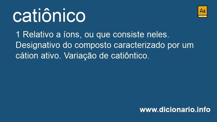 Significado de catinicos