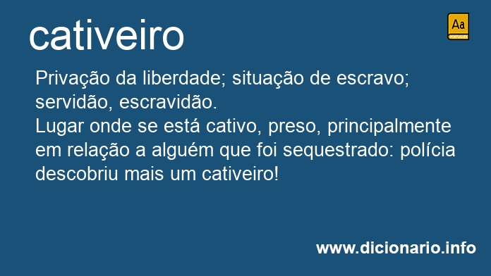 Significado de cativeiros