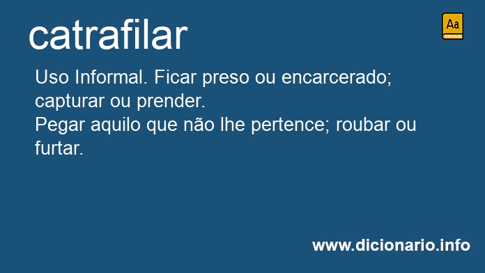 Significado de catrafilar