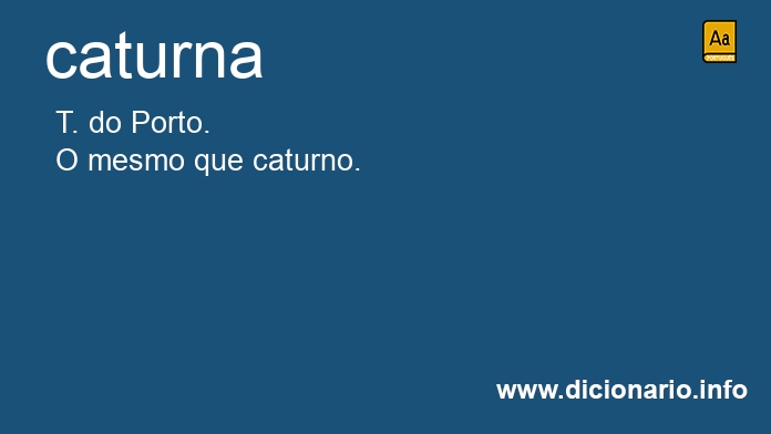 Significado de caturna