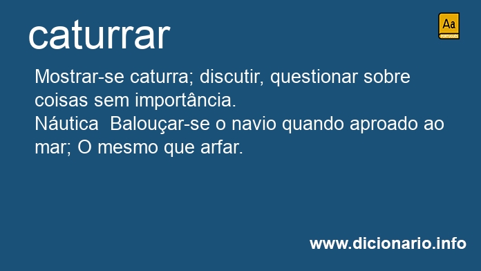 Significado de caturraria