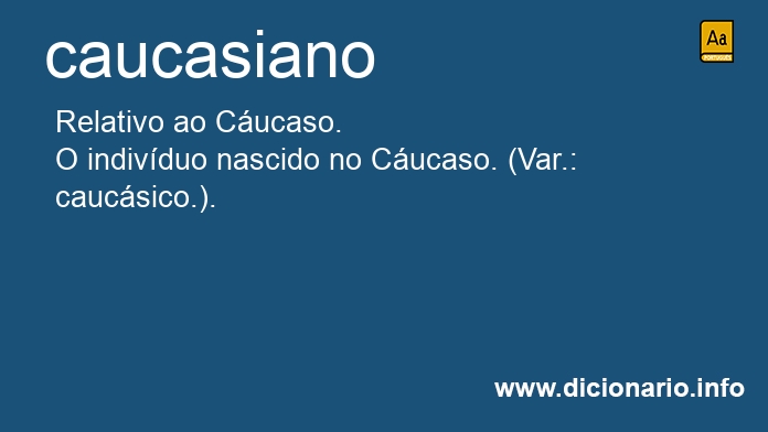 Significado de caucasiano
