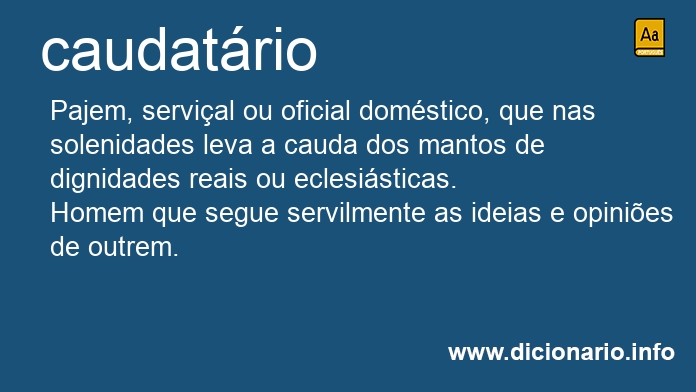 Significado de caudatrio