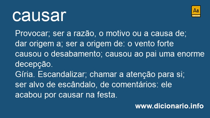 Significado de causar