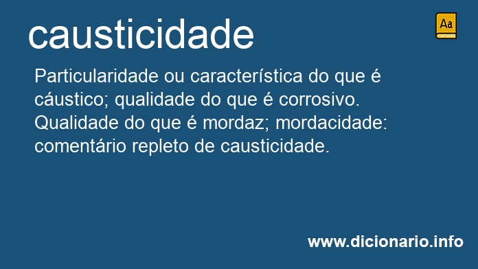 Significado de causticidade
