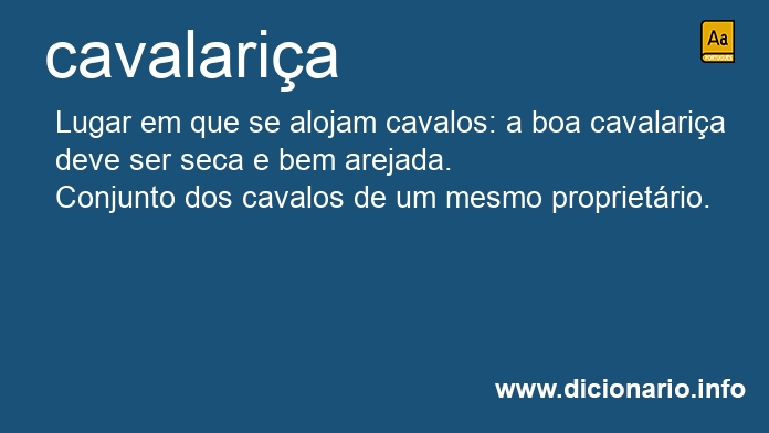 Significado de cavalarias