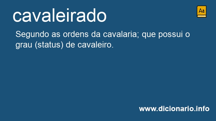 Significado de cavaleirado