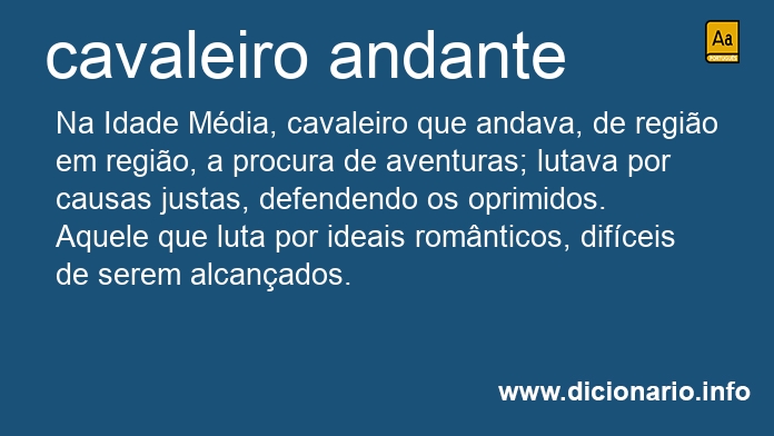 Significado de cavaleiro andante