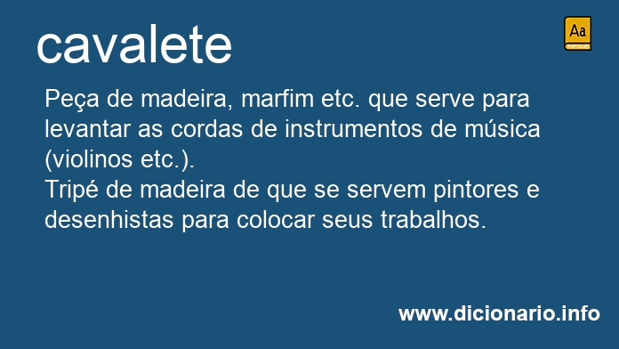 Significado de cavalete
