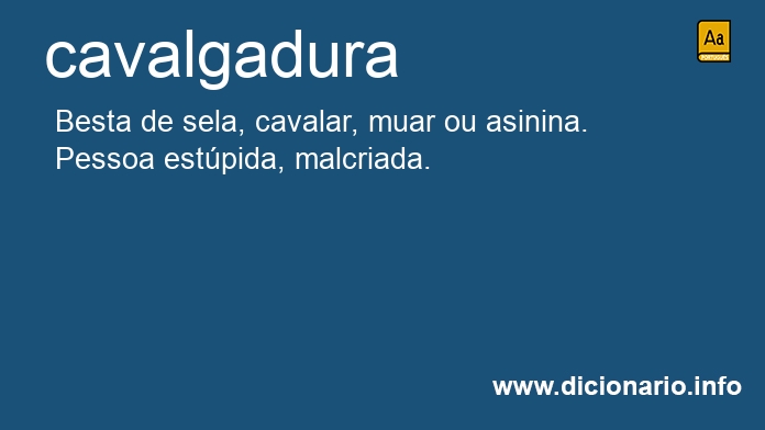 Significado de cavalgadura