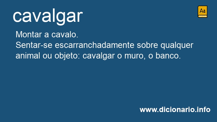 Significado de cavalgue