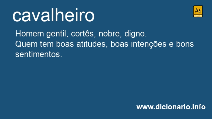 Significado de cavalheiro