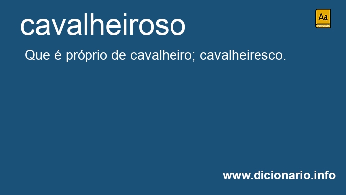 Significado de cavalheiroso