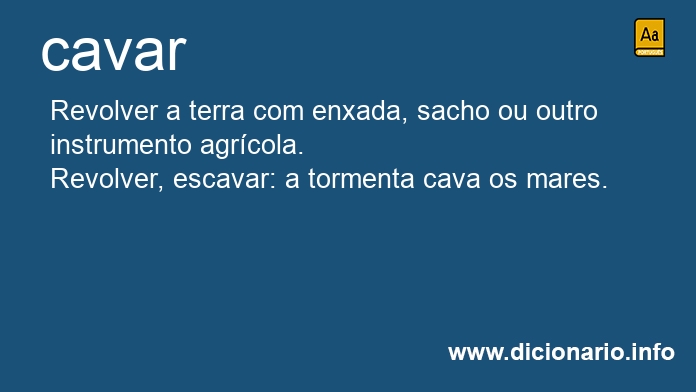 Significado de cavava