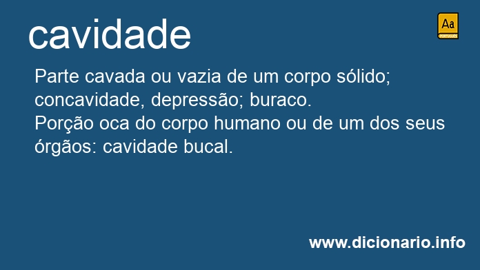 Significado de cavidade