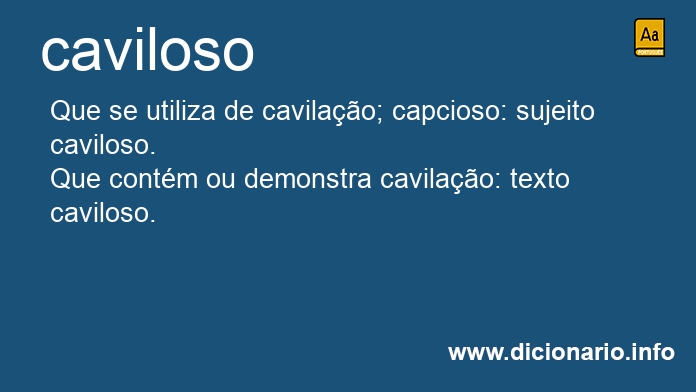 Significado de cavilosa