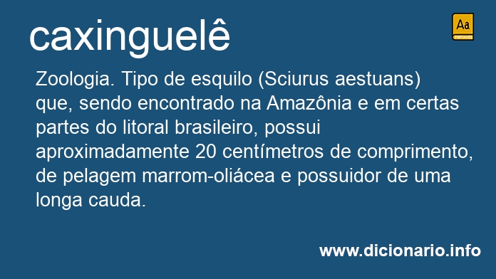 Significado de caxinguel