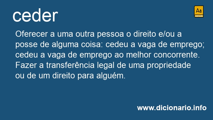 Significado de ceder