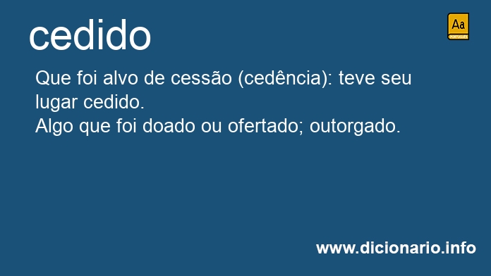 Significado de cedida