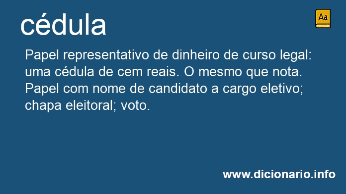 Significado de cdulas